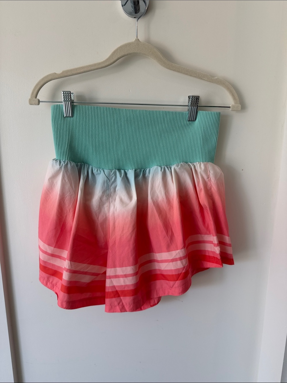 Carpe diem shorts by Free People Aqua Ribbed Waist Coral Ombre